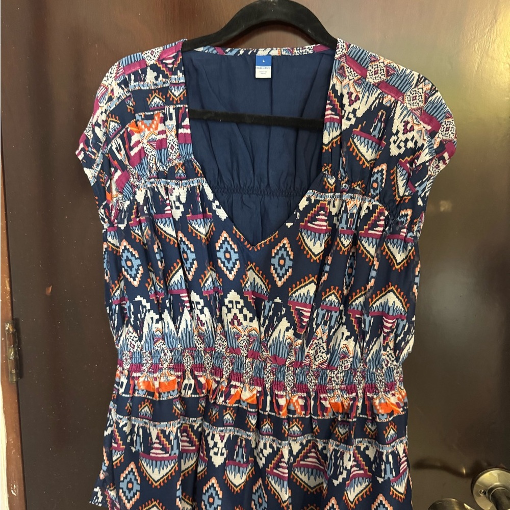 Old Navy Multicolor Patterned Blouse